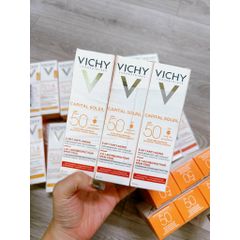 Kem Chống Nắng Vichy Capital Soleil 3in1 SPF50 50ml - Bảo Vệ Da, Giảm Lão Hóa, Dành Cho Da Nhạy Cảm, Chống UVA/UVB Tối Ưu