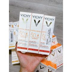 Kem Chống Nắng Vichy Capital Soleil 3in1 SPF50 50ml - Bảo Vệ Da, Giảm Lão Hóa, Dành Cho Da Nhạy Cảm, Chống UVA/UVB Tối Ưu