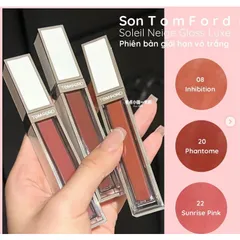 Son TOM FORD Gloss Luxe Solei Neige Collection 5.5ml - Phiên bản giới hạn màu trắng, nhẹ nhàng tiểu thư, dưỡng ẩm môi tuyệt vời