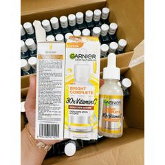 Tinh Chất Dưỡng Sáng Da Garnier Bright Complete 30ml - Serum 30x Vitamin C Mờ Thâm, Chống Lão Hóa, Dưỡng Ẩm Cho Da Sáng Mịn