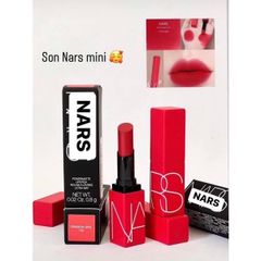 Son Nars Powermatte Mini 0.8g 132 Dragon Girl - Son Lì Đỏ Ruby Đẹp Mọi Tone Da, Độ Bám Cao, Không Lem, Không Trôi