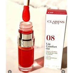 Son Dưỡng Clarins Lip Comfort Oil 7ml Màu 08 Trawberry (Đỏ Cam)