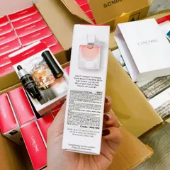 Set 3 Món Lancôme La Vie Est Belle - Nước Hoa Mini 4ml, Serum Trẻ Hóa Da 10ml và Son Môi Matte Mini 505 Adoration 1.6g