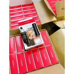 Set 3 Món Lancôme La Vie Est Belle - Nước Hoa Mini 4ml, Serum Trẻ Hóa Da 10ml và Son Môi Matte Mini 505 Adoration 1.6g