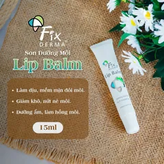 Son Dưỡng Môi Dạng Gel FIXDERMA 15ml - Giúp Giữ Ẩm, Mềm Mịn, Chống Nứt Nẻ, Vitamin C & E cho Môi Hồng Hào Tự Nhiên