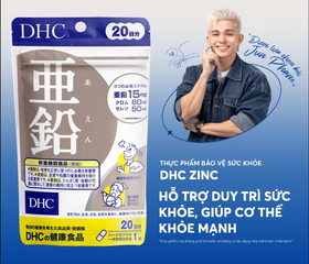 Viên Uống Bổ Sung Kẽm DHC ZinC 20 & 60 Ngày - Thực Phẩm Bảo Vệ Sức Khỏe Hỗ Trợ Duy Trì Mái Tóc Khỏe Mạnh, Da Mịn Màng