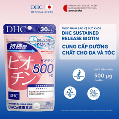 Viên Uống DHC Sustained Release Biotin - Hỗ Trợ Tóc, Da, Móng Khỏe Mạnh - 30 Viên Nhật Bản
