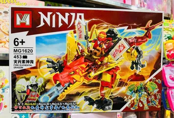 NINJA MG1620 Bộ lắp ráp Ninja rồng lửa Fire Elemental Dragon gồm 453 mảnh ghép cho trẻ từ 6 tuổi trở lên