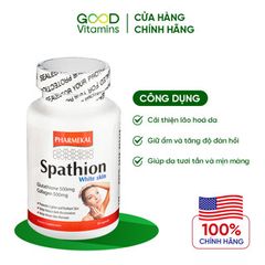 Viên Uống Hỗ Trợ Chăm Sóc Sáng Da Spathion Pharmekal - Giúp Cải Thiện Độ Đàn Hồi và Giữ Ẩm cho Da, 30 Viên, Mỹ