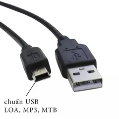 Cáp Sạc USB 2.0 5 Chấu Mini 0.5m cho Đài FM, Thiết Bị Nghe Pháp, Liên Kết Dễ Dàng với Laptop, Camera và Điện Thoại