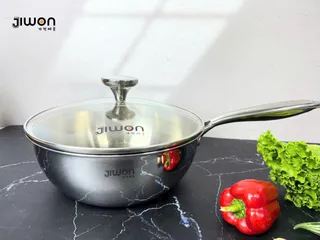 Chảo JIWON Cao Cấp Chống Dính Nano Cool – Inox 5 Lớp Dẫn Nhiệt Nhanh, Dễ Vệ Sinh, Phù Hợp Mọi Loại Bếp