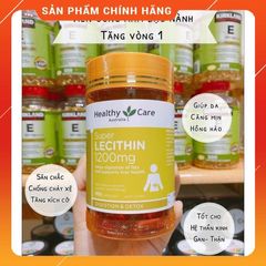 Mầm Đậu Nành Úc Healthy Care Super Lecithin 1200mg 100 Viên - Hỗ Trợ Cân Bằng Nội Tiết Tố Nữ Giới, Giảm Lão Hóa Da