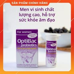 Men vi sinh Optibac Tím cho Phụ Nữ - Tăng cường hệ miễn dịch, ngăn ngừa nhiễm khuẩn và nấm âm đạo - 30 viên nhập khẩu UK