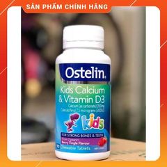 Canxi Ostelin Kids Kẹo Khủng Long 90 Viên - Vitamin D & Canxi Giúp Phát Triển Xương Răng Chắc Khỏe Cho Trẻ Từ 2 Tuổi, Xuất Xứ Úc