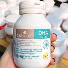 Viên uống DHA Bioisland cho trẻ em 60 viên - Bổ sung DHA tự nhiên tốt cho mắt và não, xuất xứ Úc