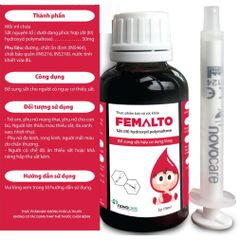 Vitamin Sắt Femalto 15ml - Dạng Nhỏ Giọt Bổ Sung Sắt Hữu Cơ Cho Trẻ Em Và Phụ Nữ Mang Thai, Hỗ Trợ Cải Thiện Thiếu Máu