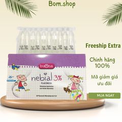 Muối Nebial 3% - Giúp Giữ Ẩm và Làm Sạch Mũi Hàng Ngày Cho Trẻ Sơ Sinh và Người Lớn - Sản Phẩm Chính Hãng