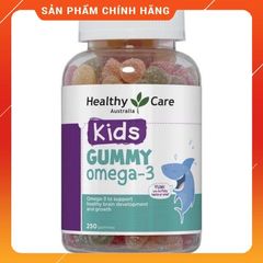 Kẹo Gummy Omega 3 Healthy Care Úc - 250 Viên Bổ Sung Omega 3 Giúp Bé Phát Triển Trí Tuệ và Kháng Sinh Tốt Hơn