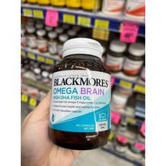 Dầu Cá Blackmores Omega Brain High DHA - Viên Uống Bổ Não 60 Viên, Tăng Cường Trí Nhớ và Phát Triển Não Bộ
