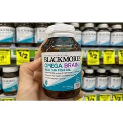 Dầu Cá Blackmores Omega Brain High DHA - Viên Uống Bổ Não 60 Viên, Tăng Cường Trí Nhớ và Phát Triển Não Bộ