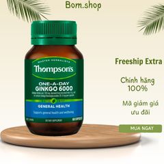 Thompson Ginkgo 6000 - Viên Uống Bổ Não, Tăng Cường Trí Nhớ và Tuần Hoàn Não, Hỗ Trợ Tâm Trí Sắc Bén