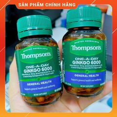 Thompson Ginkgo 6000 - Viên Uống Bổ Não, Tăng Cường Trí Nhớ và Tuần Hoàn Não, Hỗ Trợ Tâm Trí Sắc Bén