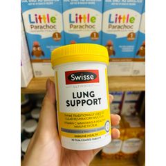 Viên Uống Giải Độc Phổi Swisse Lung Health Support 90 Viên - Hỗ Trợ Thở Dễ Dàng, Thanh Lọc Ô Nhiễm, Bảo Vệ Phổi