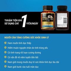 Tinh Chất Hàu GO Healthy Oyster Plus - Thực Phẩm Chức Năng Tăng Cường Sinh Lý Nam, 60 Viên - Xuất Xứ Úc