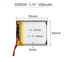 Pin Lipo Polymer 3.7V 500mAh 503035 Có Mạch Bảo Vệ - Nguồn Năng Lượng Cho Đồ Chơi, Thiết Bị Điện Tử, Máy Bay Điều Khiển
