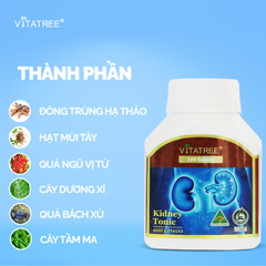 Viên uống bổ thận Vitatree Kidney Tonic - Hỗ trợ chức năng thận, tăng cường sức khỏe hệ tiết niệu, chiết xuất tự nhiên từ Úc