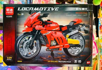 Đồ Chơi Lắp Ráp Xe Máy Phân Khối Lớn MINGDI LOCOMOTIVE K2205 K2206 K2207 - Mô Hình Xe Đua Đầy Màu Sắc Cho Trẻ Em Từ 6 Tuổi