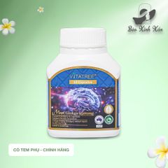 Viên Uống Bổ Não Vitatree Maxi Ginkgo 9500mg - Tăng Cường Trí Nhớ, Tập Trung, Hỗ Trợ Lưu Thông Máu - Sản Phẩm Từ Ginkgo Biloba Chất Lượng Cao