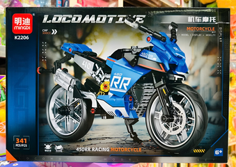 MINGDI K2206 Bộ lắp ráp mô hình xe motor phân khối lớn Locomotive 450RR Racing Motorcycle