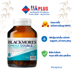 Viên Uống Blackmores Omega Double High Strength Fish Oil 90 Viên - Bổ Sung Omega Hỗ Trợ Tim, Mắt & Da - Hàng Nhập Khẩu Chính Ngạch