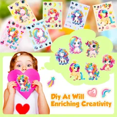 [BỘ 6 TỜ] Sticker Pony Cầu Vồng – Sáng Tạo Cá Tính Cho Bé