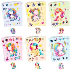 [BỘ 6 TỜ] Sticker Pony Cầu Vồng – Sáng Tạo Cá Tính Cho Bé