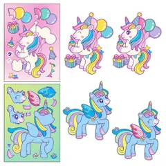 [BỘ 6 TỜ] Sticker Pony Cầu Vồngh - Chống Thấm Nước DIY