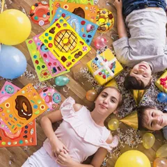 Bộ 6 miếng sticker dán bánh dounut xinh xắn đáng yêu cho bé tập chơi phát triển DIY