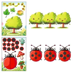 [BỘ 6 TỜ] Sticker Côn Trùng – Động Vật Hoạt Hình