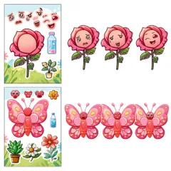 [BỘ 6 TỜ] Sticker Côn Trùng – Động Vật Hoạt Hình
