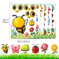 [BỘ 6 TỜ] Sticker Côn Trùng – Động Vật Hoạt Hình