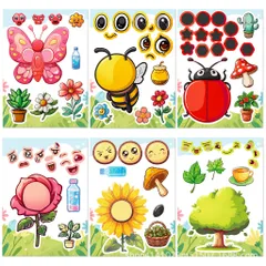 [BỘ 6 TỜ] Sticker Côn Trùng – Động Vật Hoạt Hình