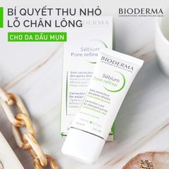Kem Dưỡng Kiềm Dầu Ngừa Mụn Bioderma Sebium Pore Refiner 30ml - Giảm Dầu, Se Khít Lỗ Chân Lông, Dưỡng Ẩm Cho Da Dầu/Support for Oily Skin