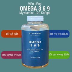 Viên uống Omega 369 Myvitamins 120 viên - Bổ sung Omega 3, 6, 9 cho sức khỏe tim mạch, trí não, và làn da khỏe mạnh