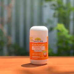 Viên Nén Nhai Nature’s Way Kids Smart Vitamin C + Kẽm + D3 75 viên - Hỗ Trợ Tăng Cường Sức Đề Kháng cho Trẻ Em Từ 2 Tuổi