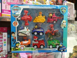 Bộ 9 Xe Đồ Chơi Jungle Rescue Đội Chó Cứu Hộ 999 A11 - Đồ Chơi Trẻ Em Phát Triển Tư Duy và Kỹ Năng Sáng Tạo