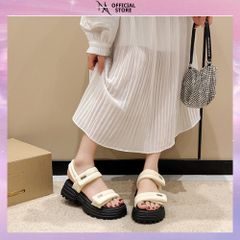 Dép Sandal Quai Ngang Đính Đá Cao 6cm - Phong Cách Năng Động và Thời Trang cho Nữ - Hút Mắt và Đẳng Cấp