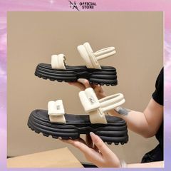 Dép Sandal Quai Ngang Đính Đá Cao 6cm - Phong Cách Năng Động và Thời Trang cho Nữ - Hút Mắt và Đẳng Cấp