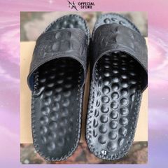 Dép Nam Da Bò Vân Cá Sấu Chống Trơn Quai Ngang - Đế Đúc Cao 3cm, Dành Cho Mọi Hoạt Động Thể Thao Và Vui Chơi