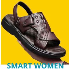 Dép Sandal Da Nam Đế Cao Su Chống Trơn Trượt - Dép Đi Biển Thoải Mái Đa Năng Cho Mọi Hoạt Động Ngoài Trời